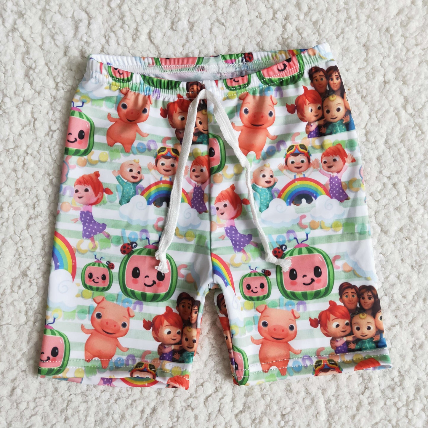 promotion RTS E9-18 cartoon cocomelon boy swim trunks boy shorts swimwear