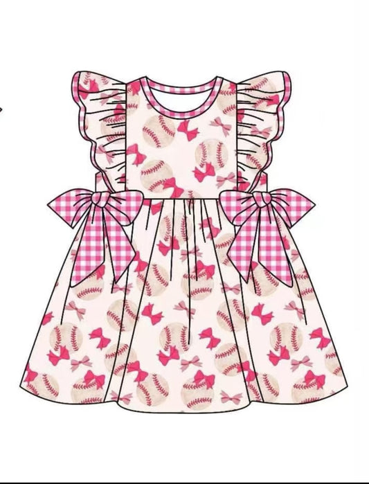 preorder GSD1642 bow baseball girl dress 202411