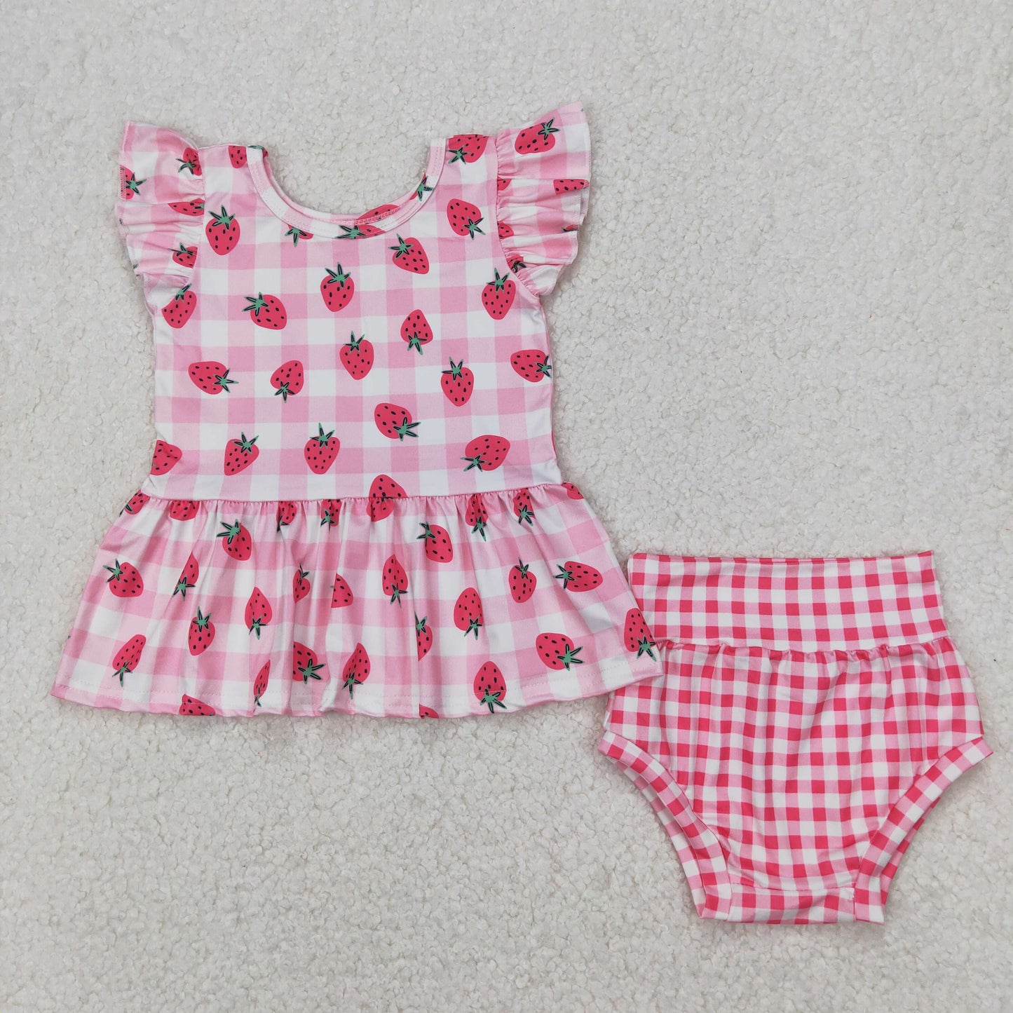 GBO0264 Srawberry summer girl  bummies outfit 202503 RTS