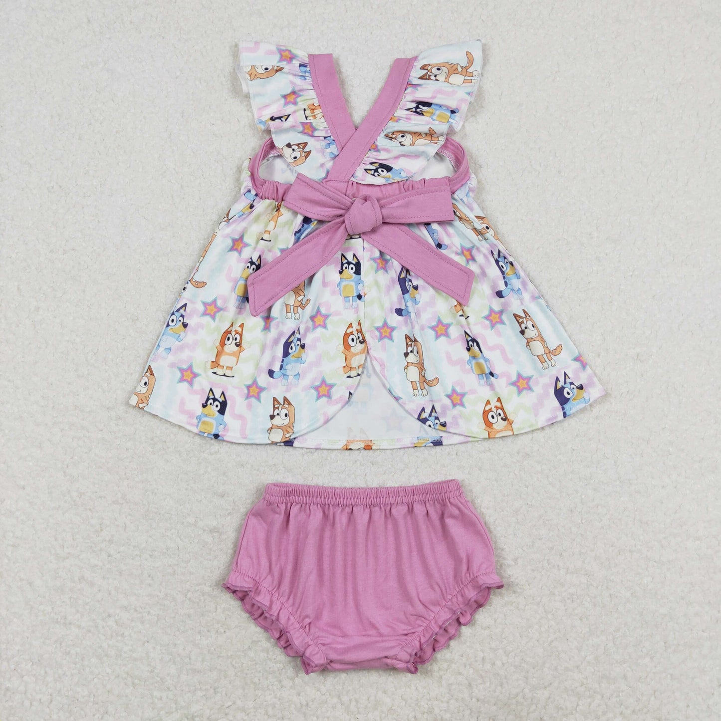GBO0333 flower dog shorts girl summer outfit 202405 RTS sibling