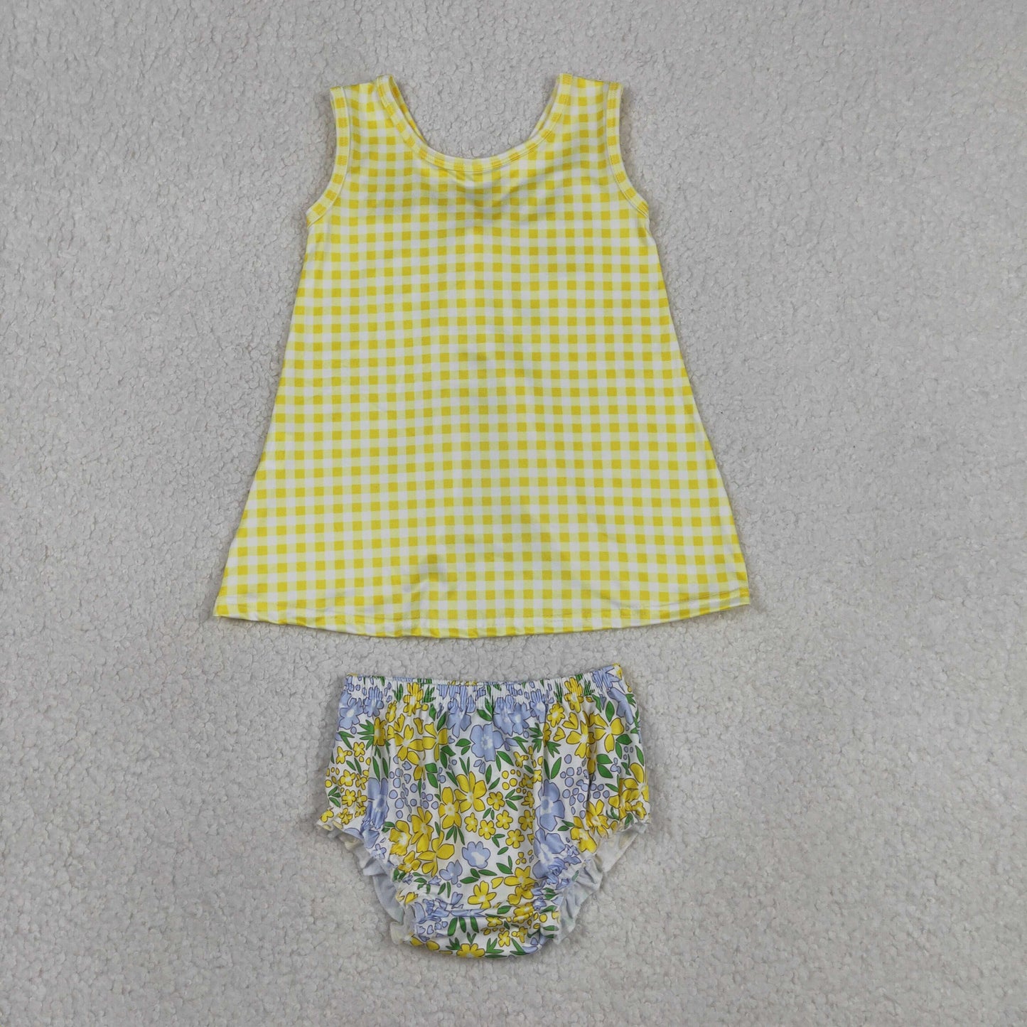 GBO0504 yellow flower bow girl Bummie 202604 RTS