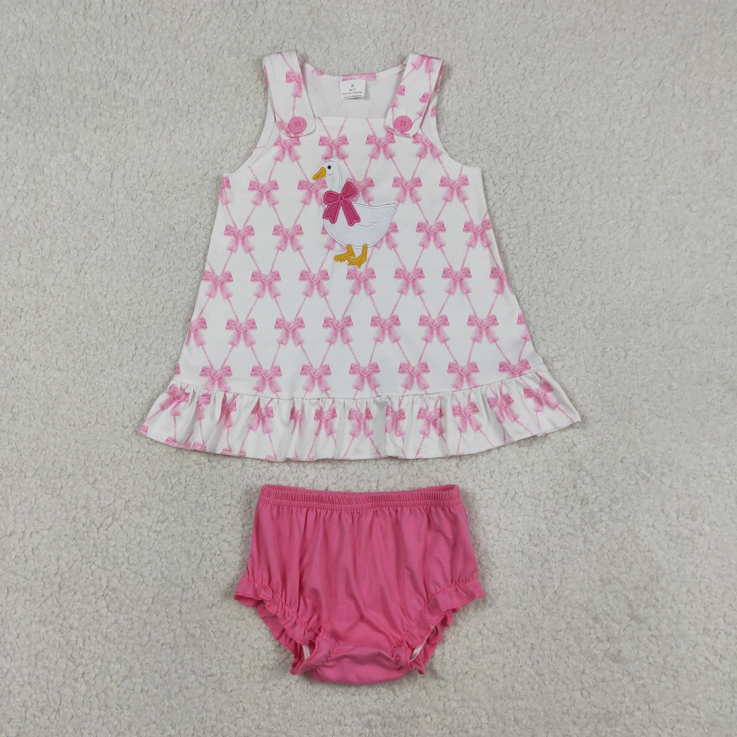 GBO0505 embroidery bow girl Bummie 202604 RTS
