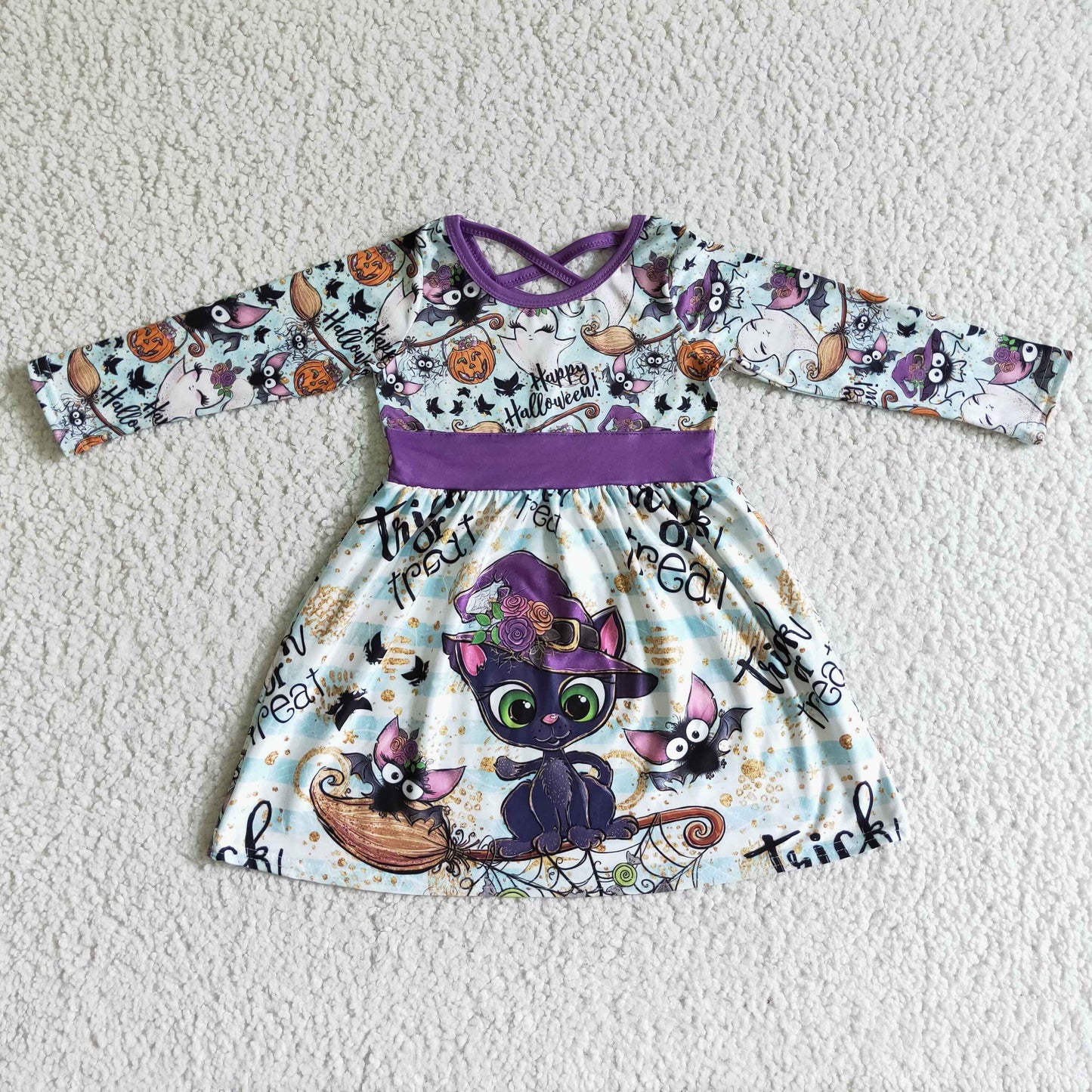PROMOTION GGLD0036 RTS cartoon long sleeve girl dress clothes 202408
