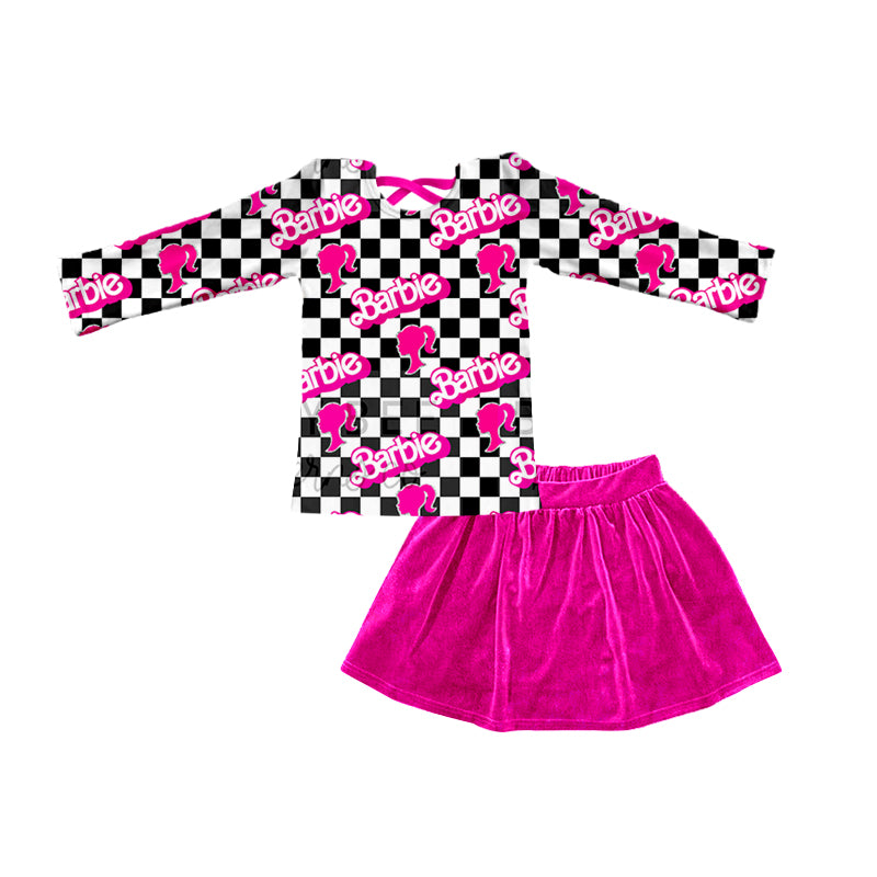 组合GLD0342 pink barbie skirt girl outfit 20230926 RTS