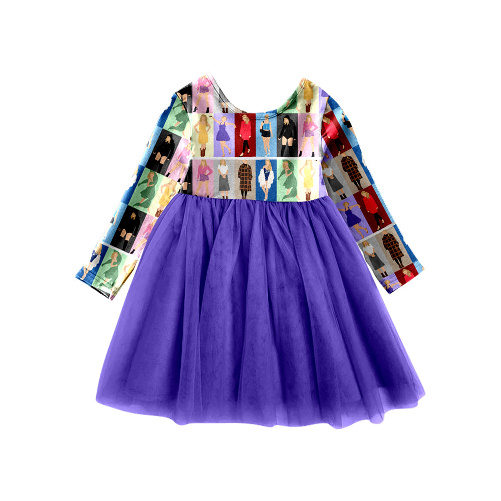 GLD0513 Taylor swift girl short sleeves girl dress preorder 202404