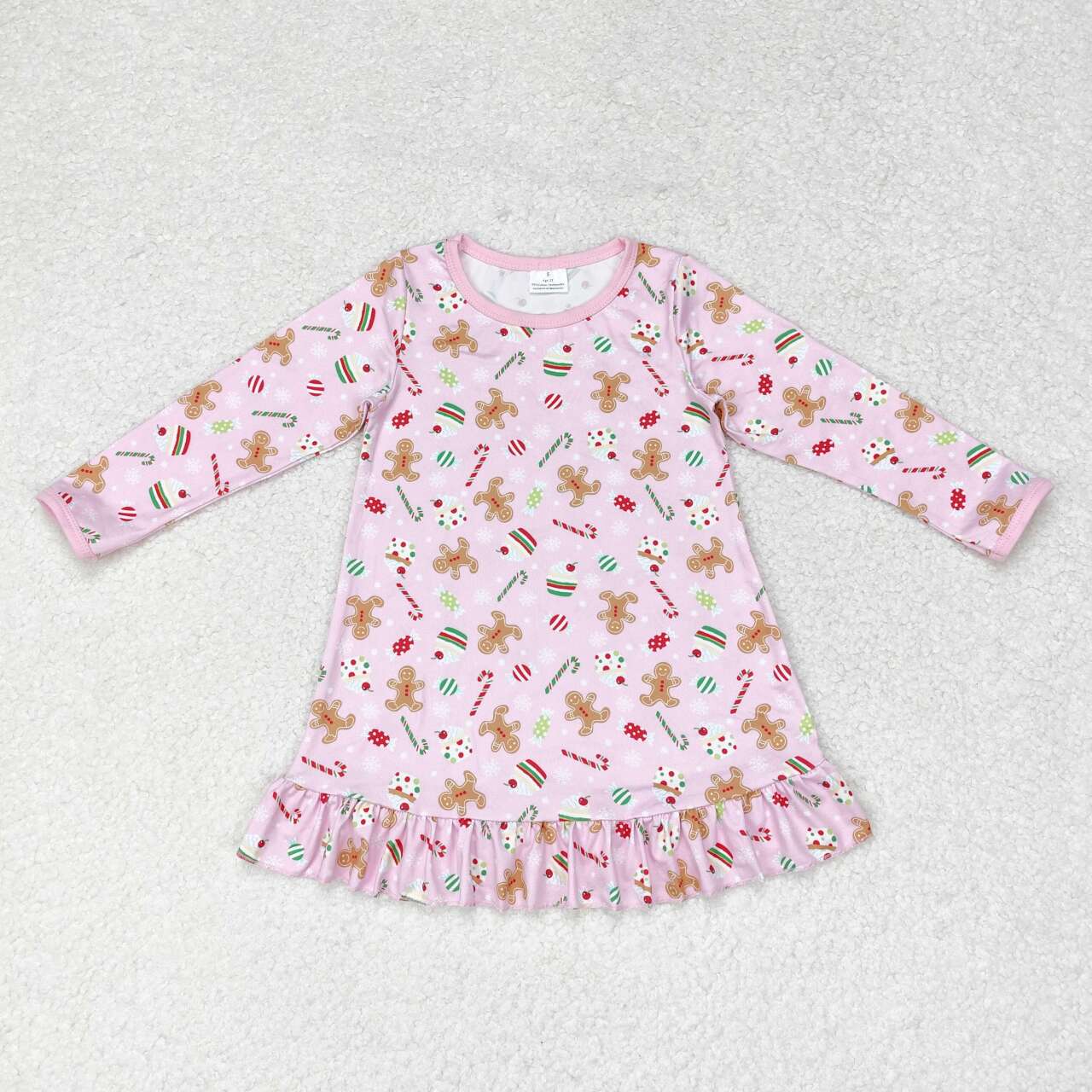GLD0550 Christmas gingerbread girl dress 202407 RTS