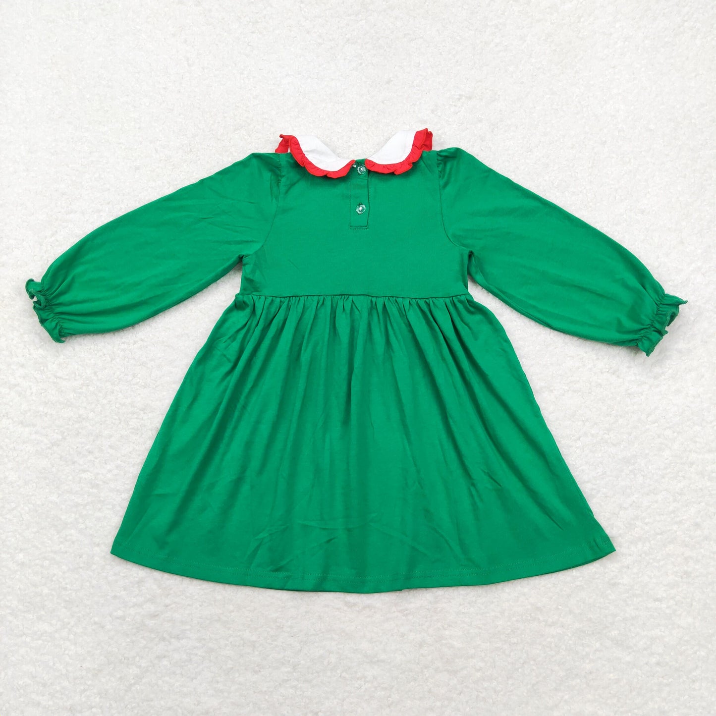 GLD0559 smocked  Christmas girl dress  202408 rts sibling