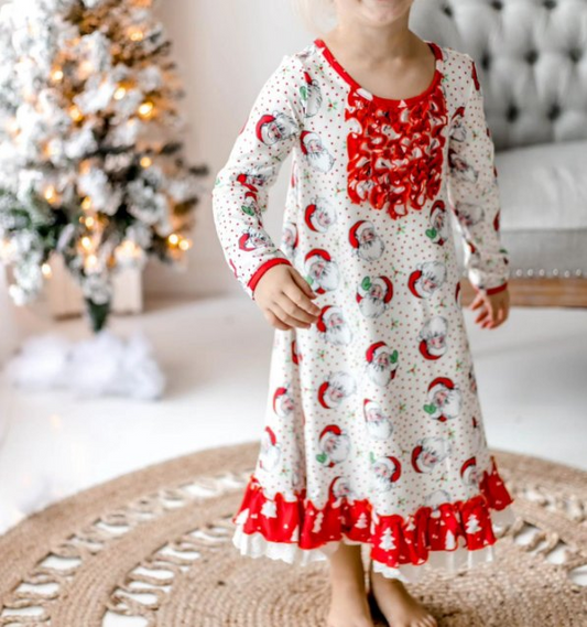 GLD0587 Christmas santa girl dress preorder 202406(复制