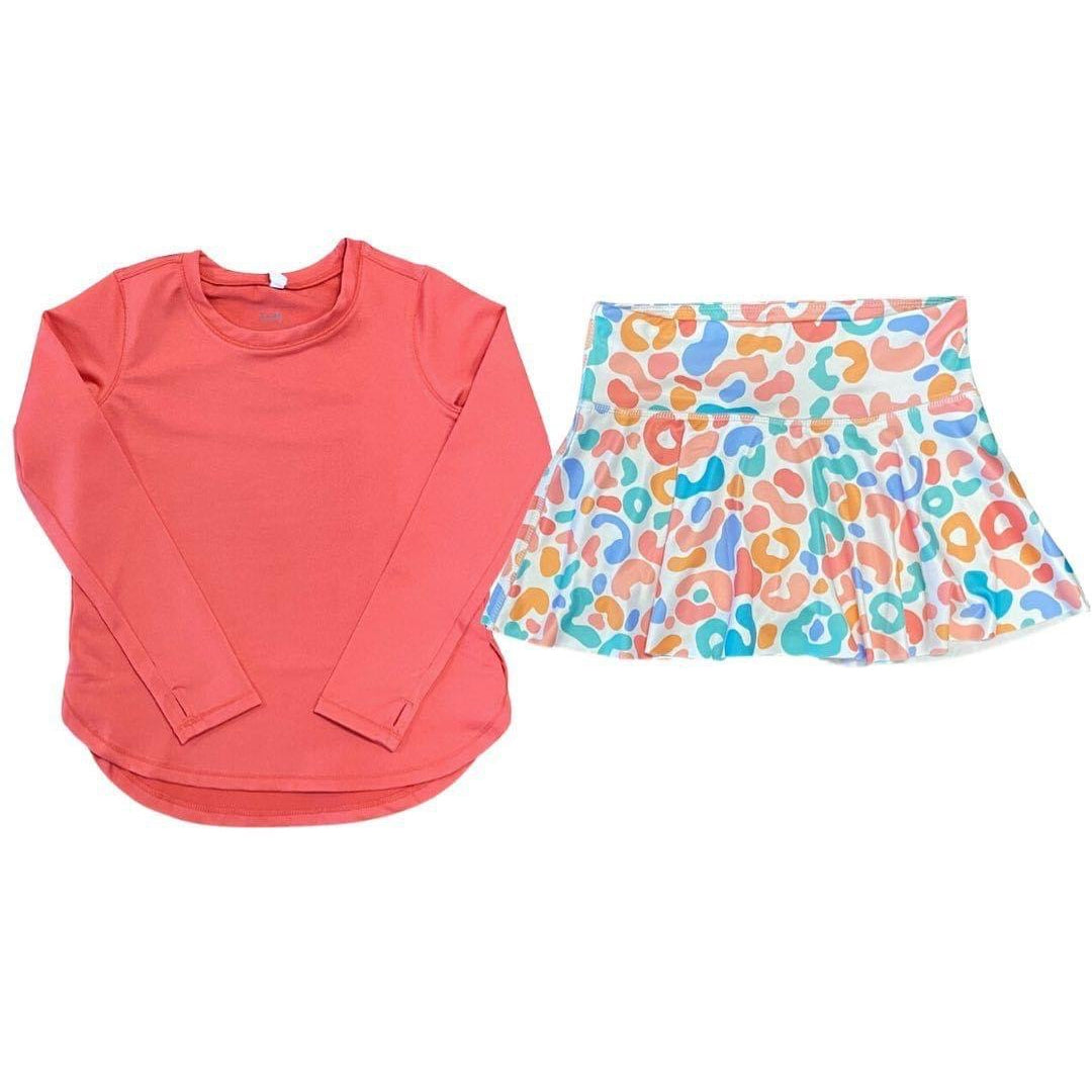GLD0594组合 cotton flower preorder western short sleeve girl skirt outfit 202409 RTS sibling