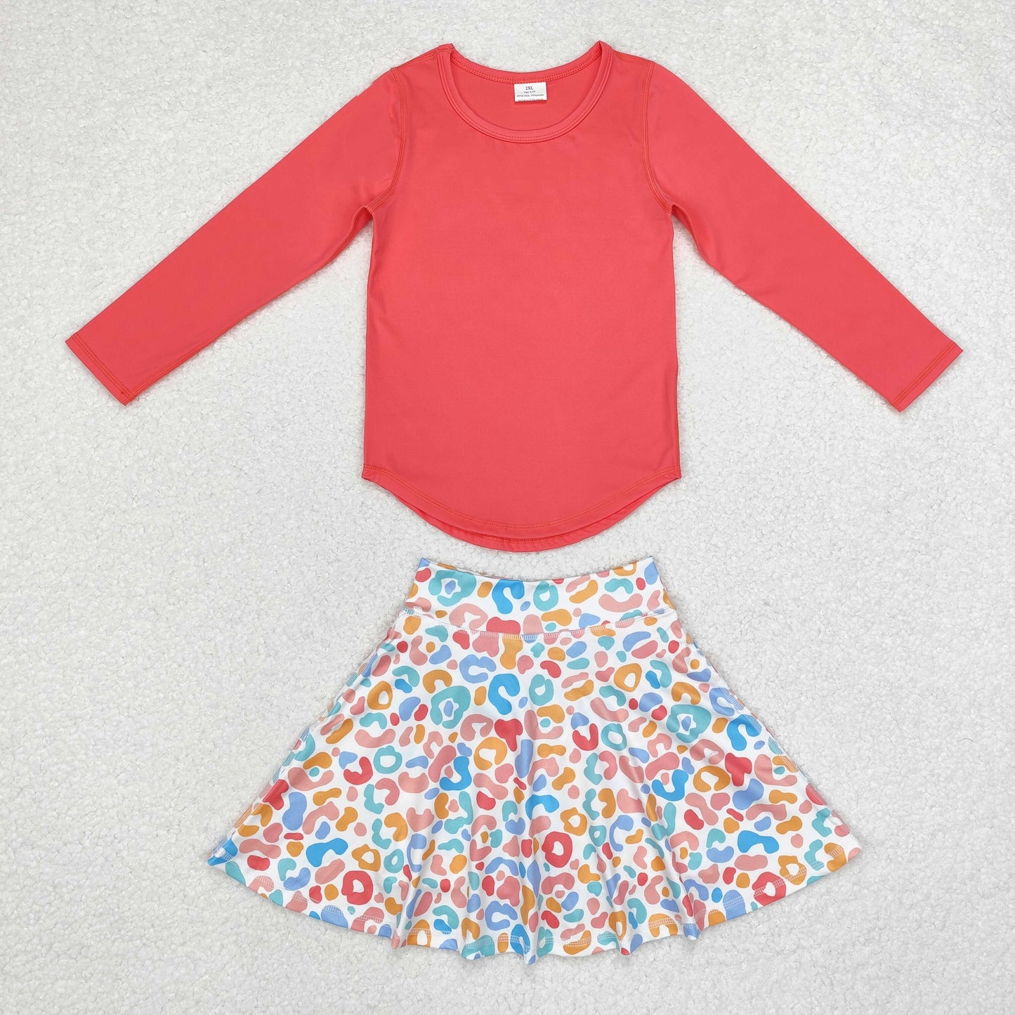 GLD0594组合 cotton flower preorder western short sleeve girl skirt outfit 202409 RTS sibling