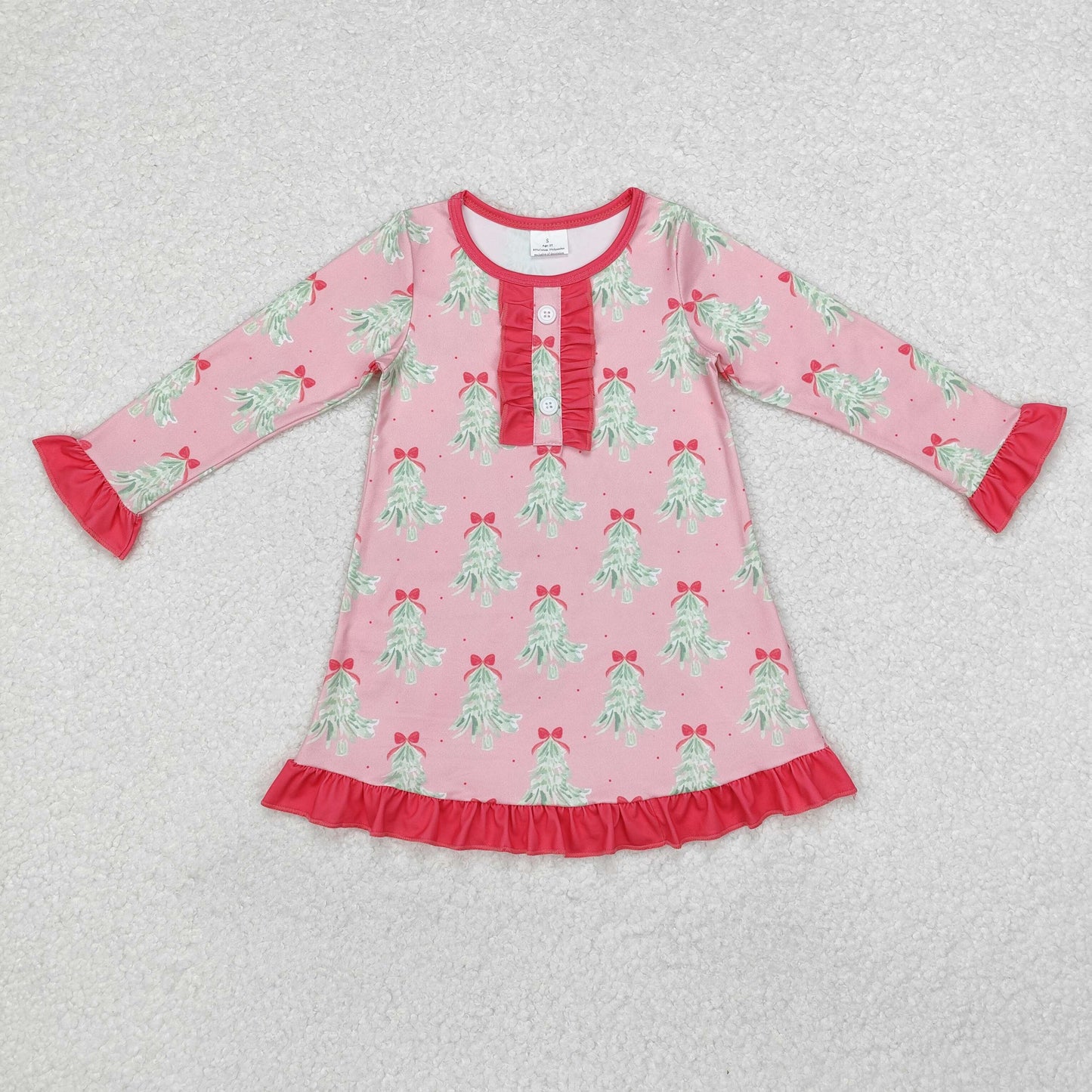 GLD0636 feather short sleeves girl dress 202410 RTS