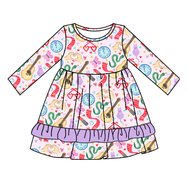 TS taylor swift sibling GLD0676 lip clock guitar girl dress preorder 202407