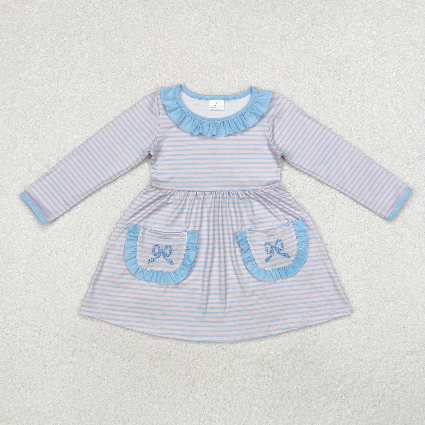 bow sibling GLD0679 girl dress 202410 RTS