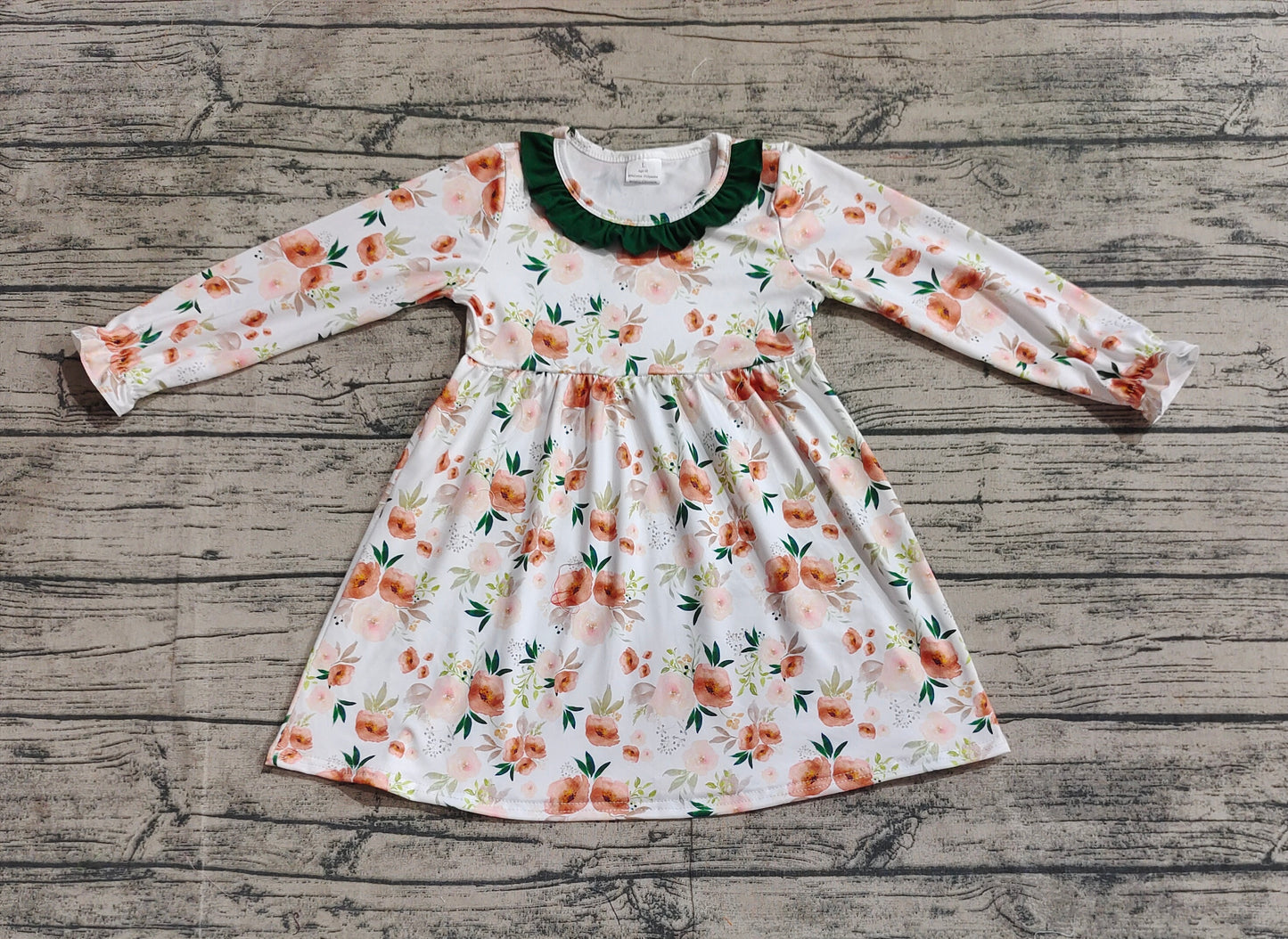 flower lace sibling GLD0690 dress long sleeve ghost 202410 RTS