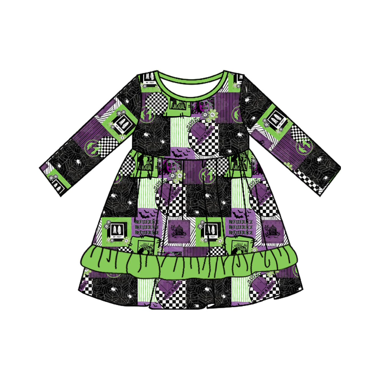 Halloween bat juice sibling GLD0702 girl dress preorder 202407
