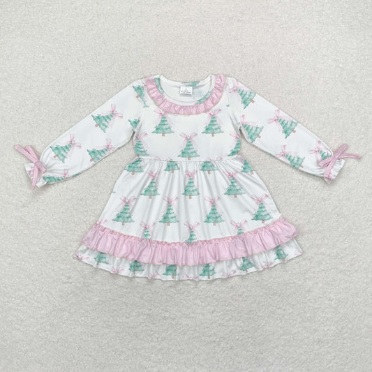 Christmas tree GLD0740 girl dress 202409 RTS