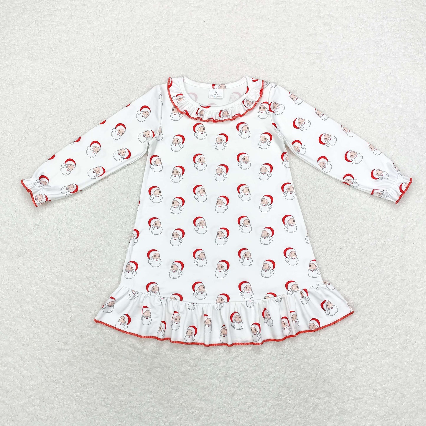 GLD0742 Christmas santa sibling girl dress 202408 RTS