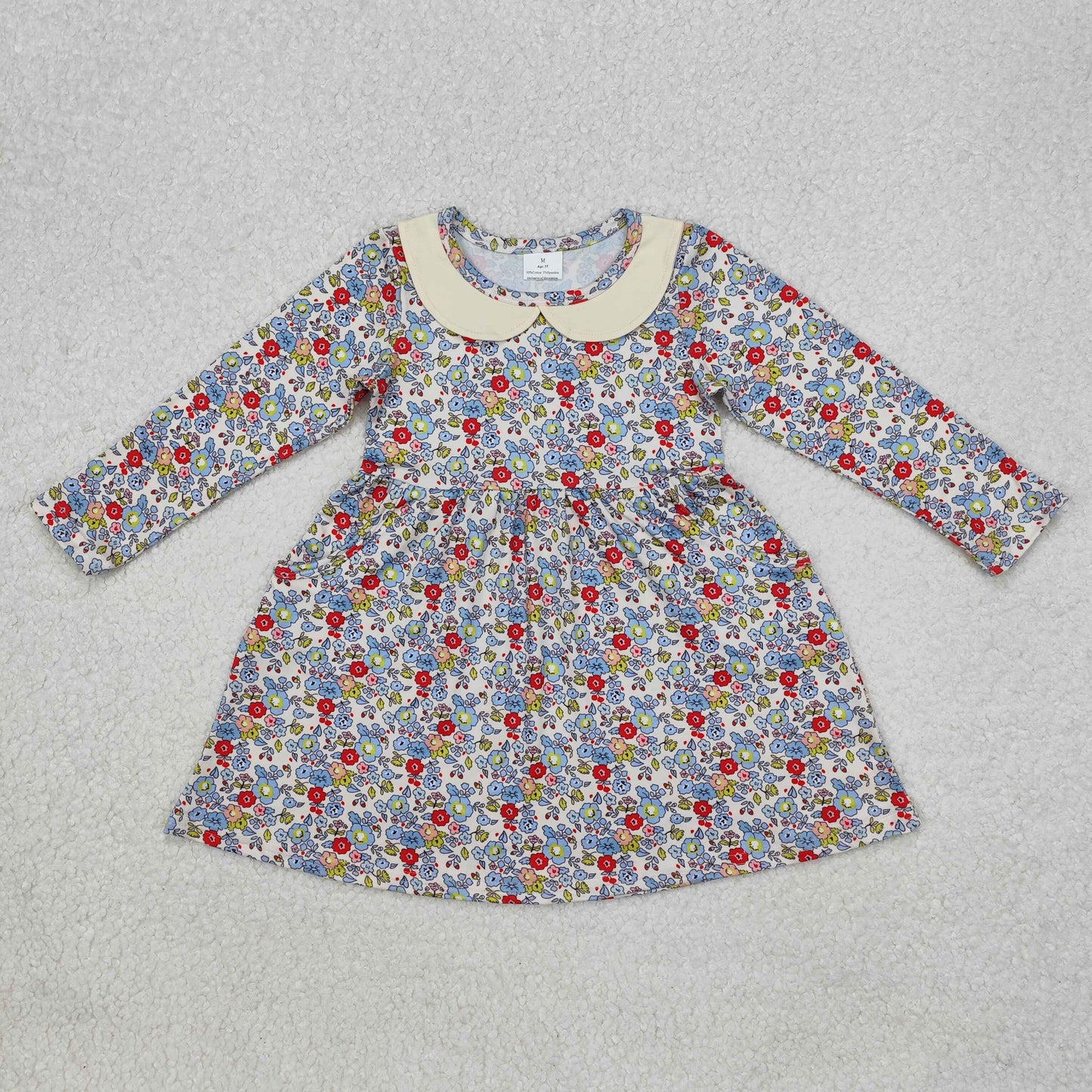 GLD0811 flowers sibling girl dress preorder 202412 RTS