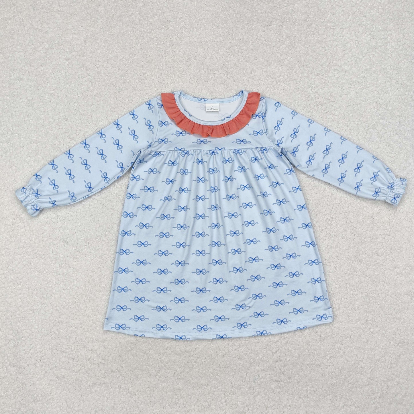 GLD0865 bow sibling girl dress 202411 RTS
