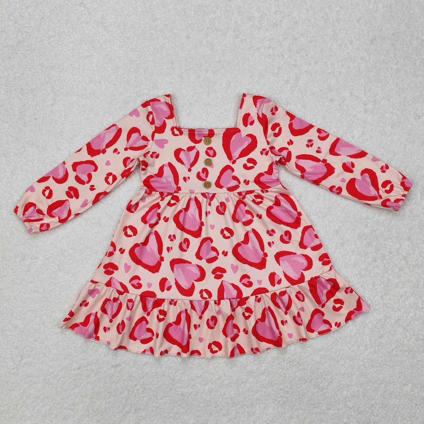 GLD0873 love Valentine sibling girl dress 202501 RTS