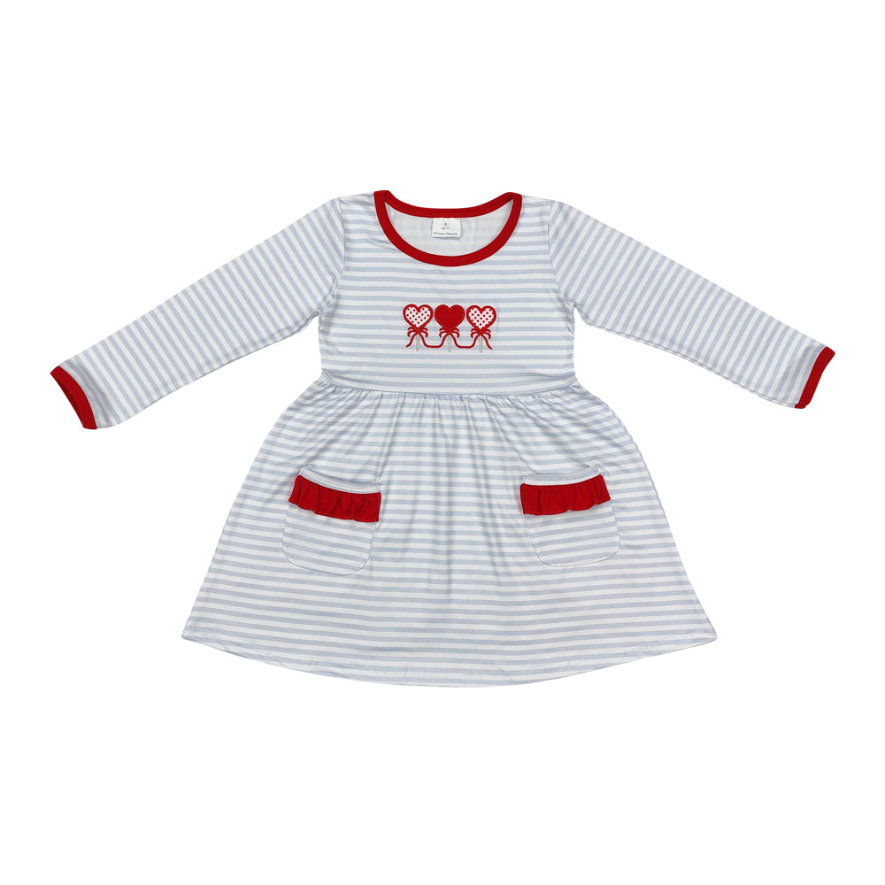 GLD0884 embroidery love sibling GLD0675 girl dress 202411 RTS