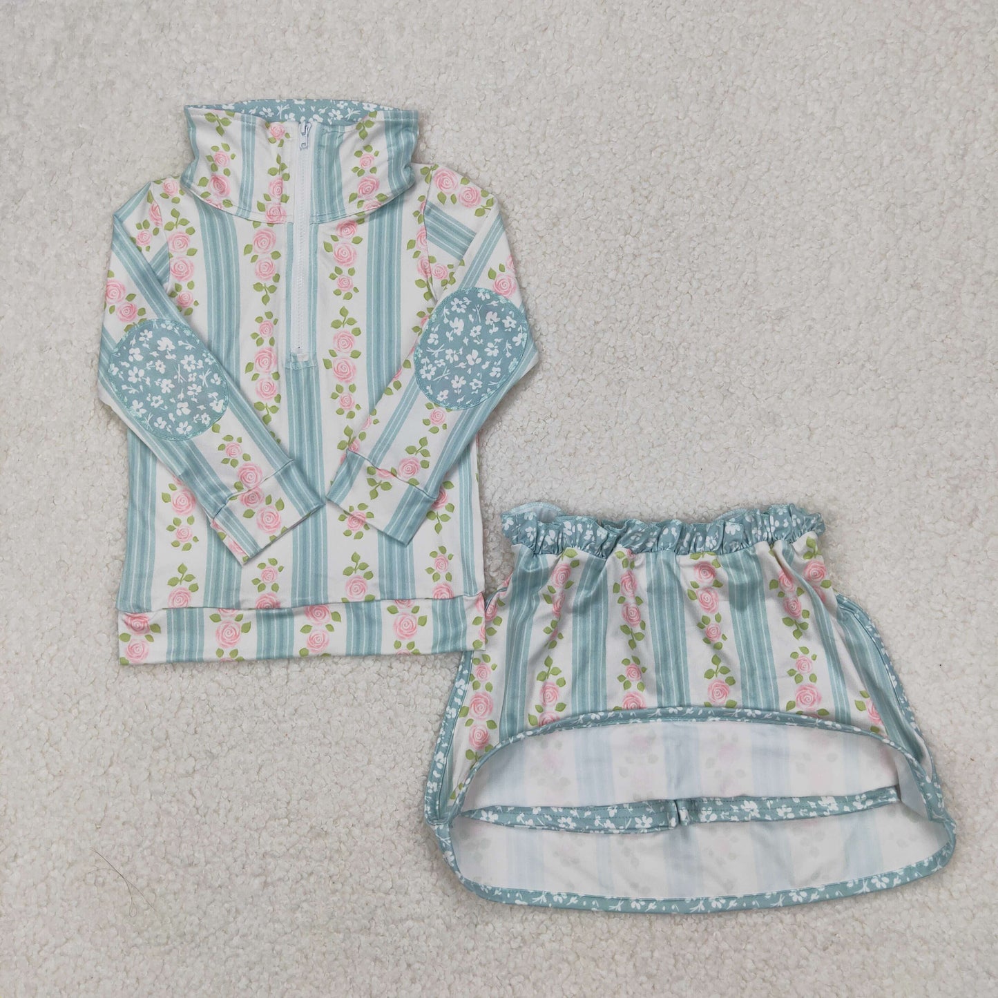 GLD1001  flower ruffle shorts skrit girl summer outfit 202504 RTS