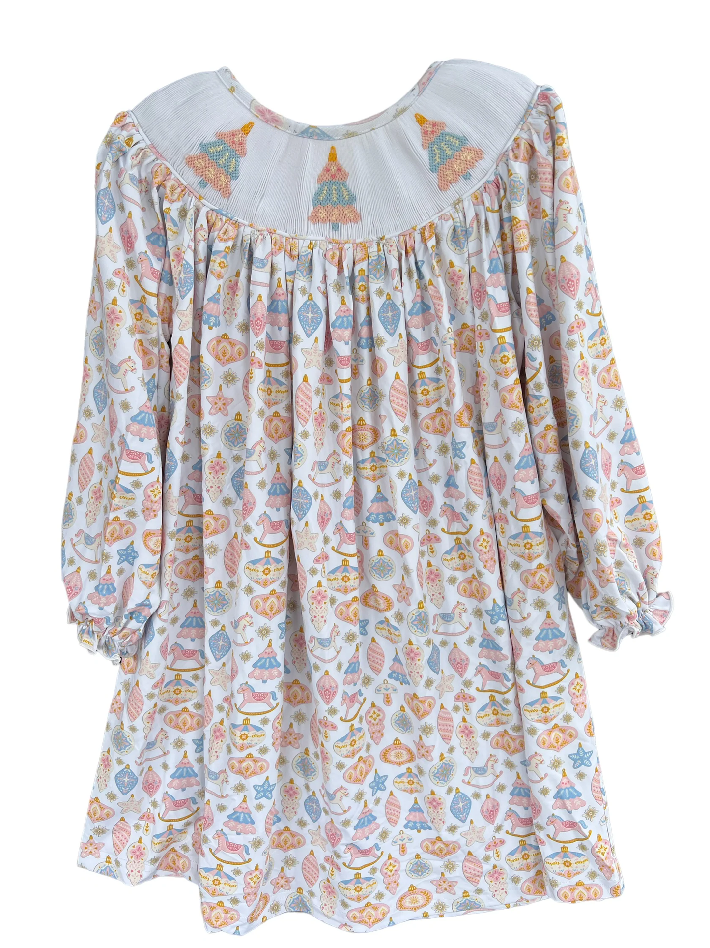 GLD1030-smocked gingerbread Christmas girl summer dress 202503 preorder