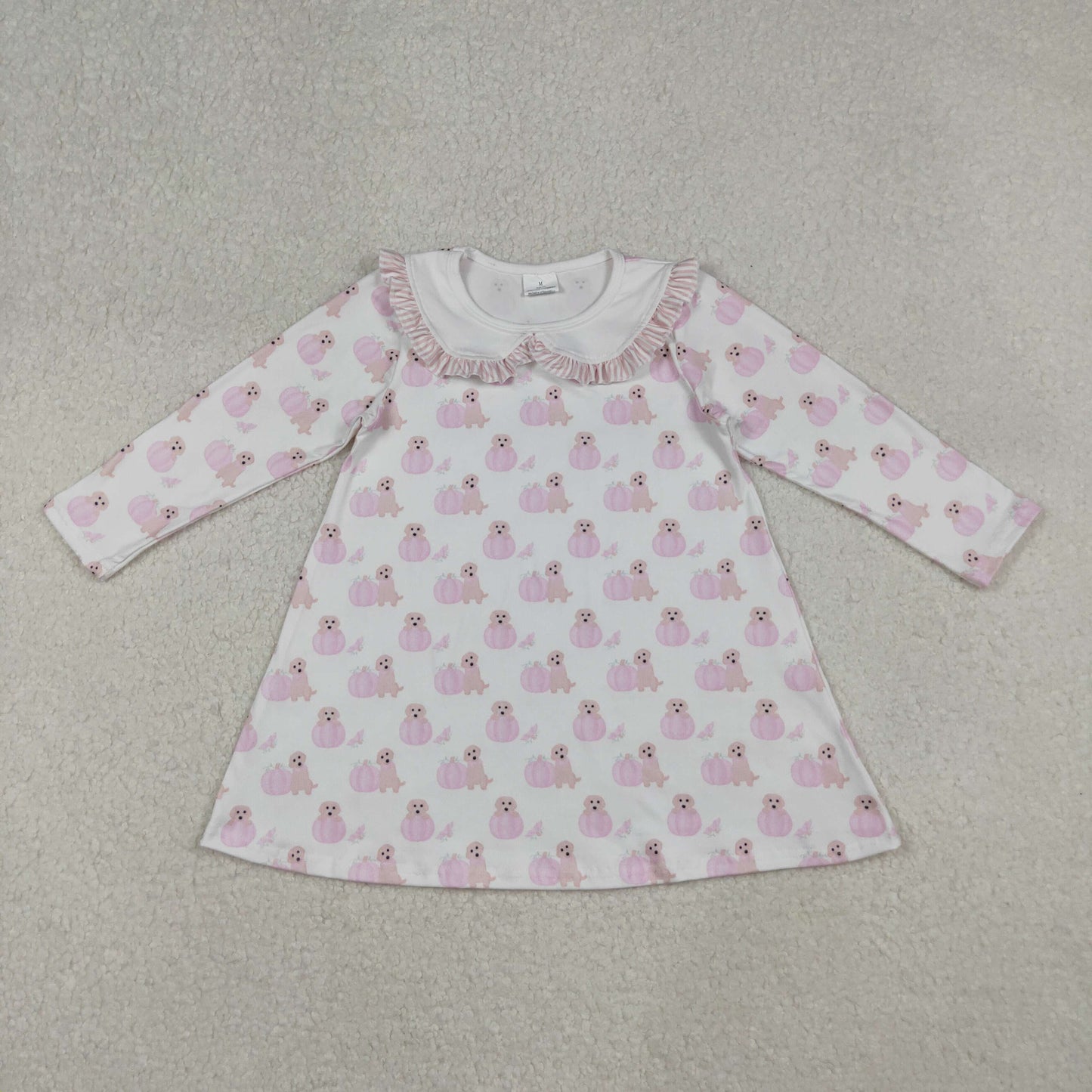 GLD1157 dog pumpkin girl dress 202509 RTS