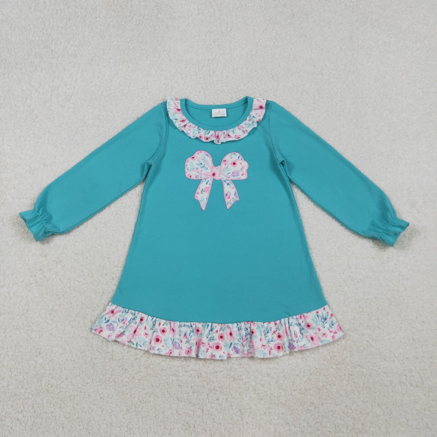 GLD1204 embroidery bow western girl dress 202510 RTS
