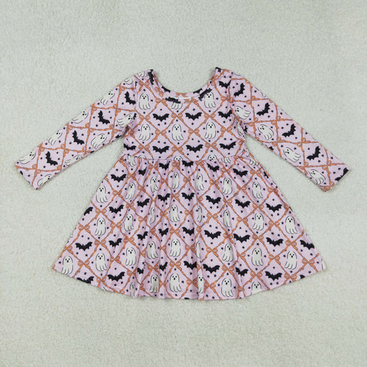 GLD1232 Boo bat Halloween girl  dress 202509 RTS