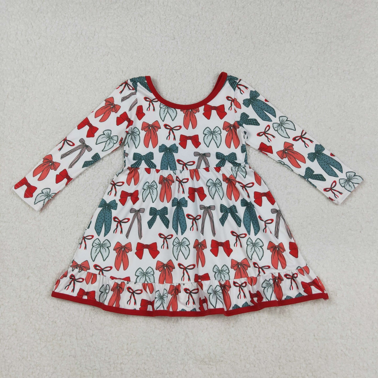 GLD1250 Christmas bow Halloween girl dress 202508 RTS