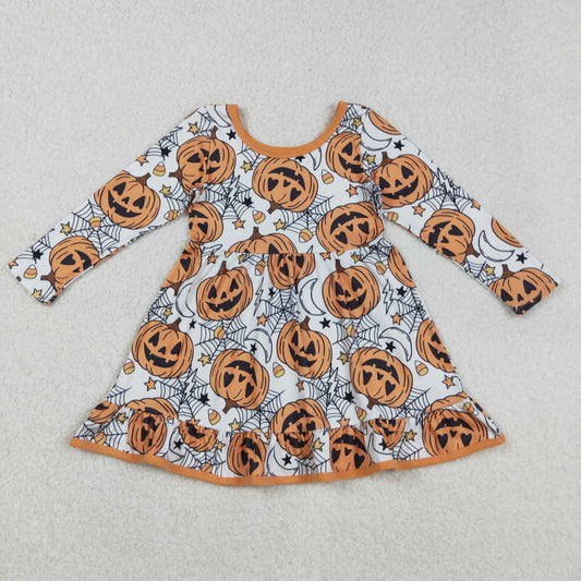 GLD1258  Halloween pumpkin summer dress 202508 RTS
