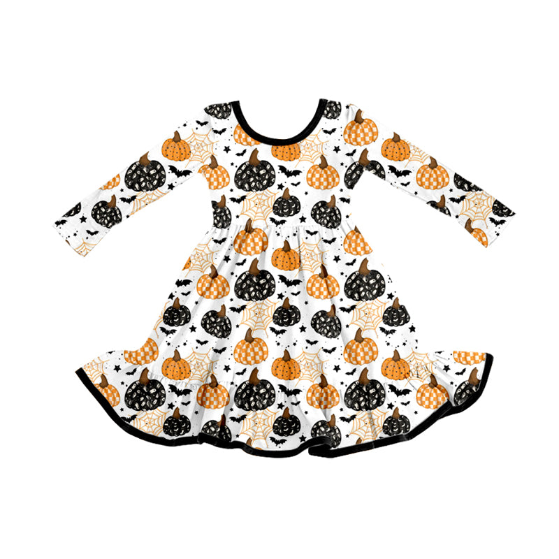 GLD1261 Halloween pumpkin girl dress 202508 preorder