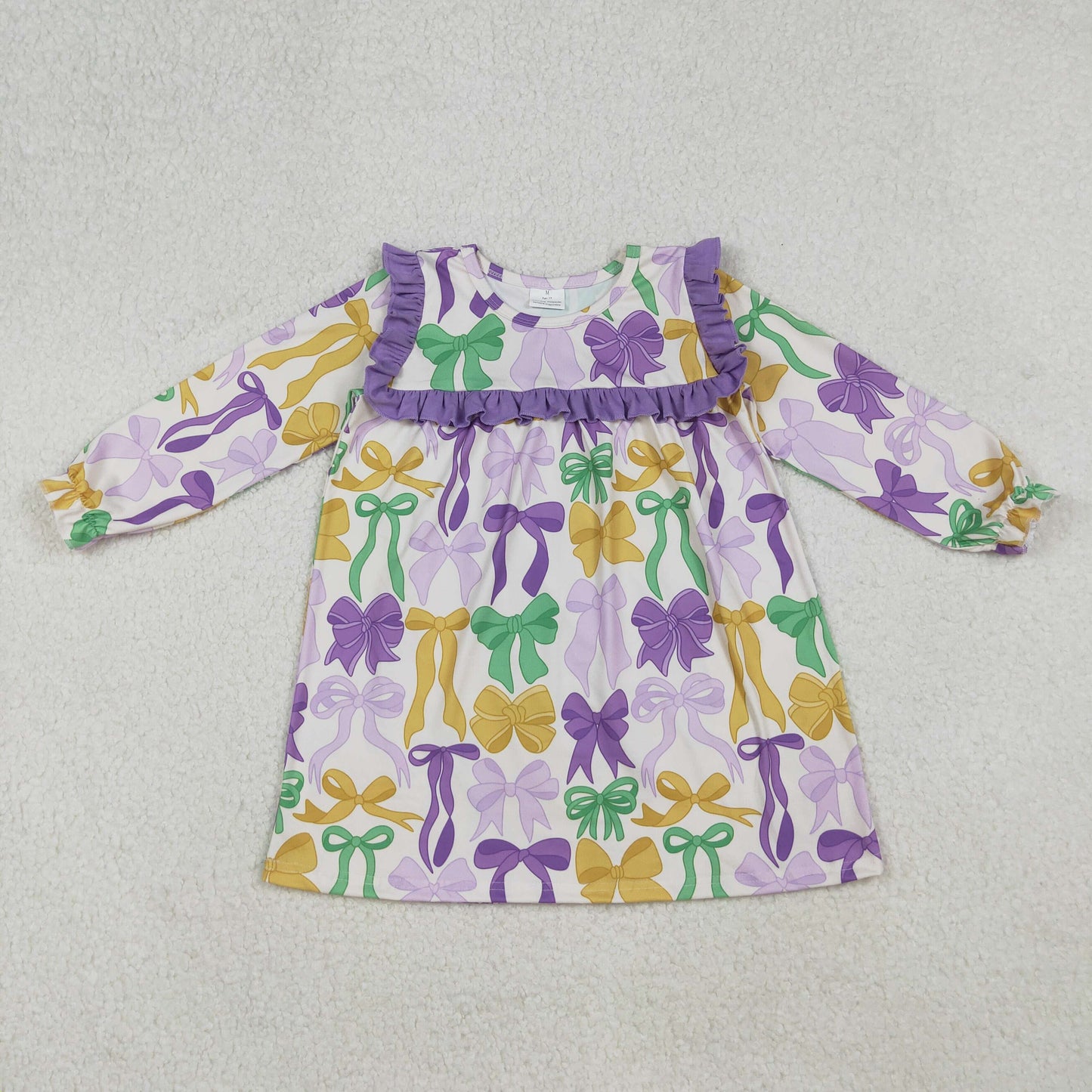 GLD1295-XS-3XL bow girl dress 202509 RTS