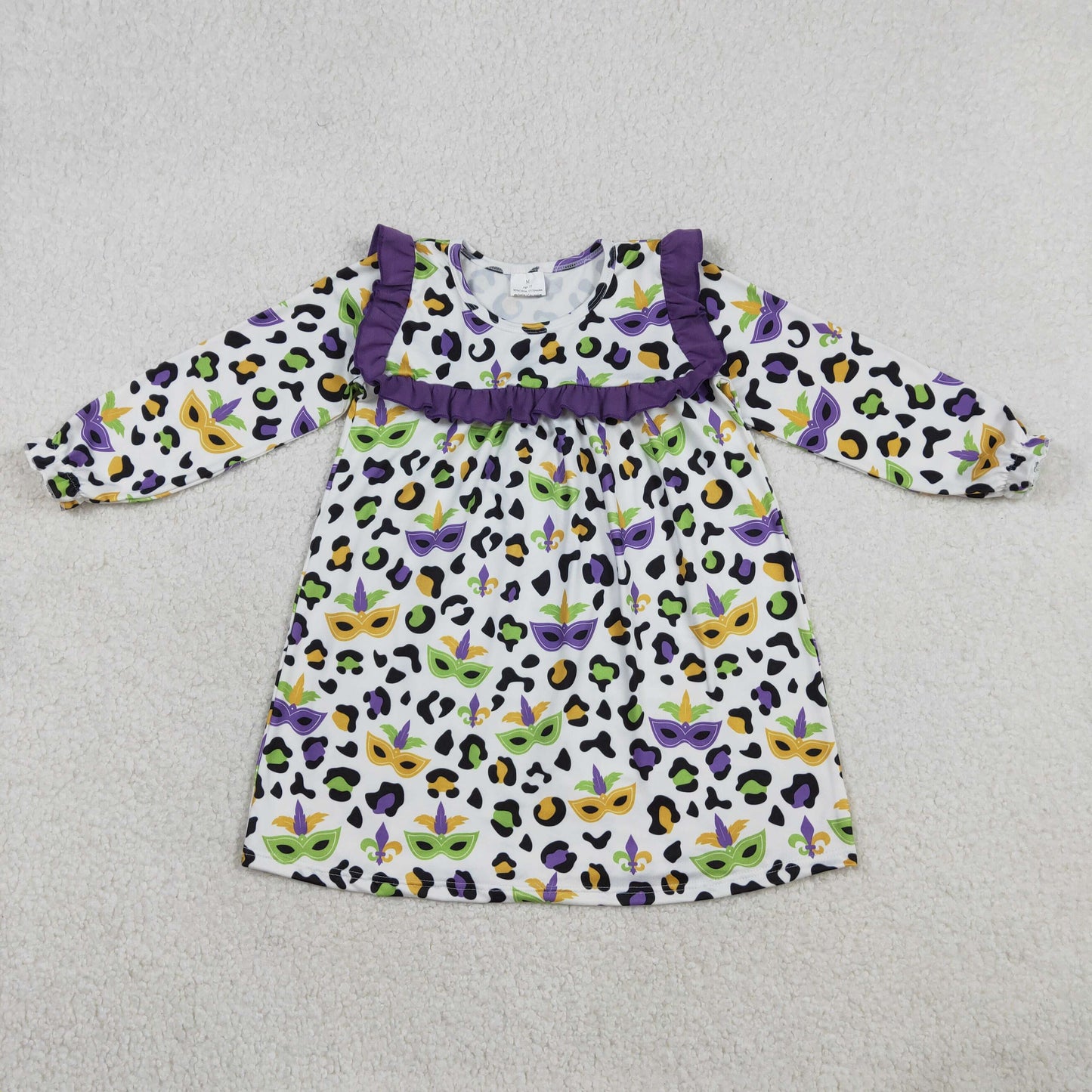 GLD1319 Mardi Gras Girl dress 202511 RTS