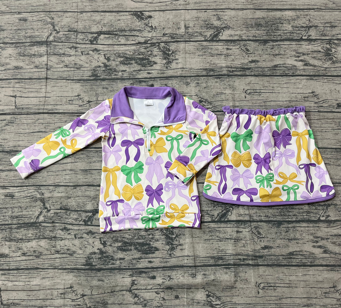 GLD1333 bow Mardi Gras sibling outfit 202509 preorder