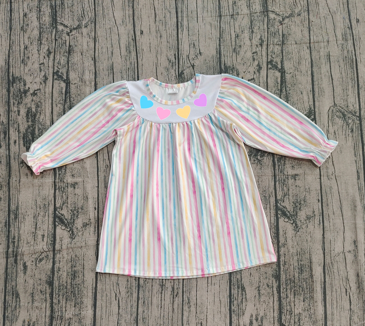 GLD1335 Embroidery love me girl dress 202509 preorder