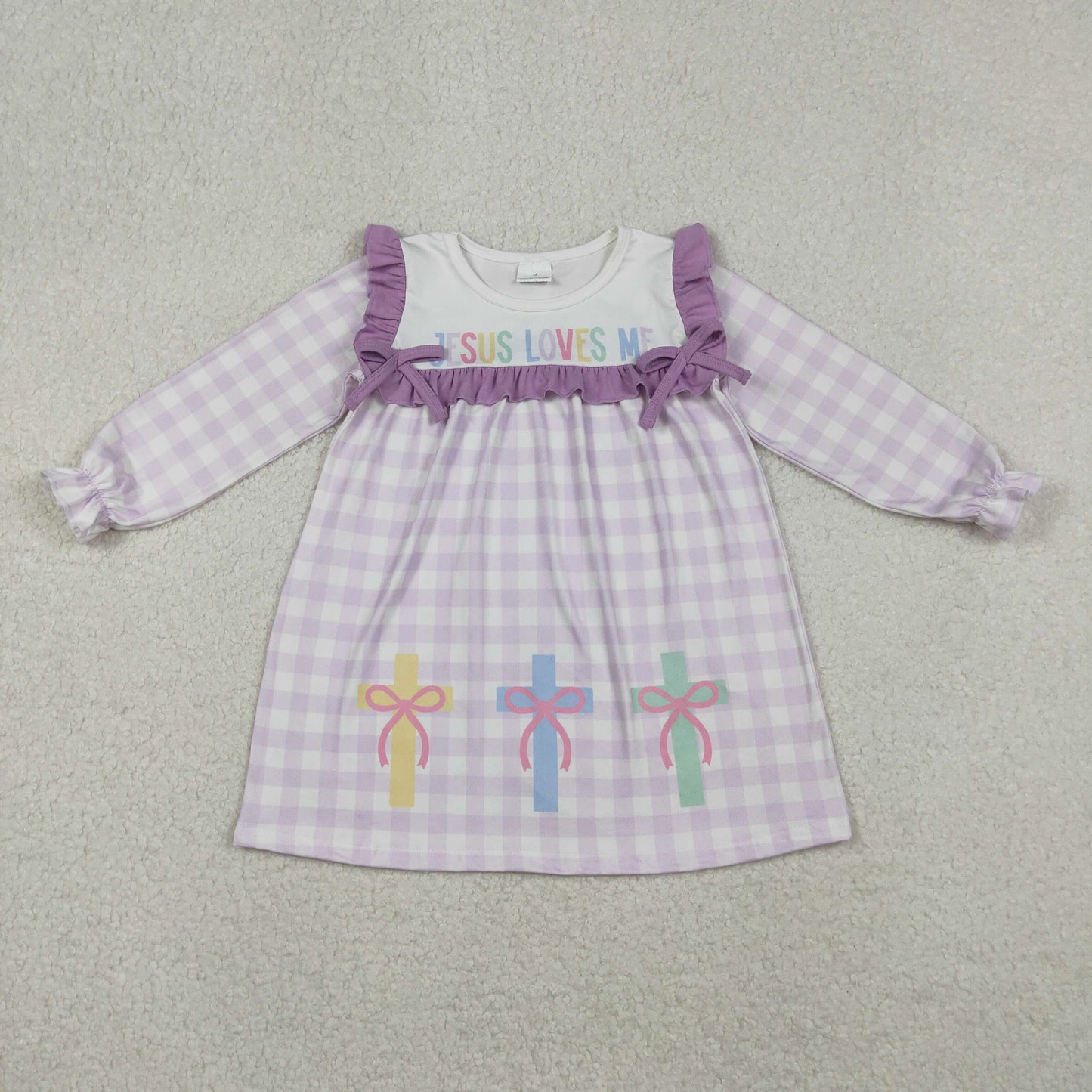 GLD1356 Jesus love me girl dress 202510 rts