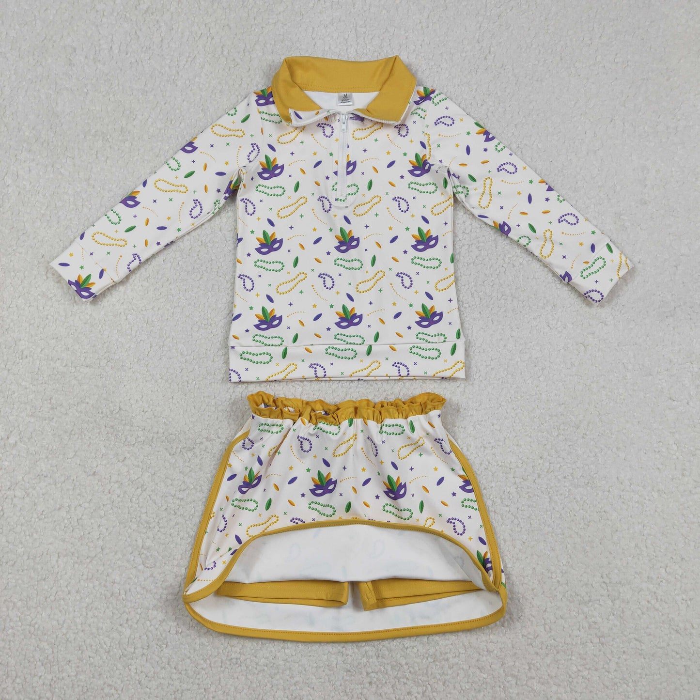GLD1370 yoga bow Mardi Gras sibling outfit 202512 rts