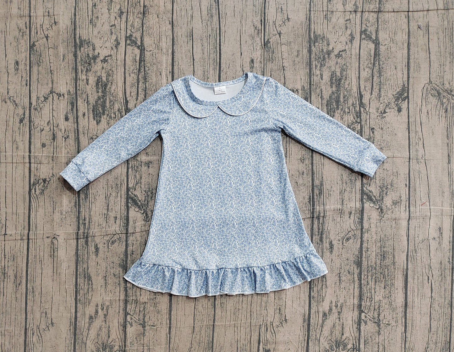 GLD1424 BLUE girl dress 202602 PREORDER