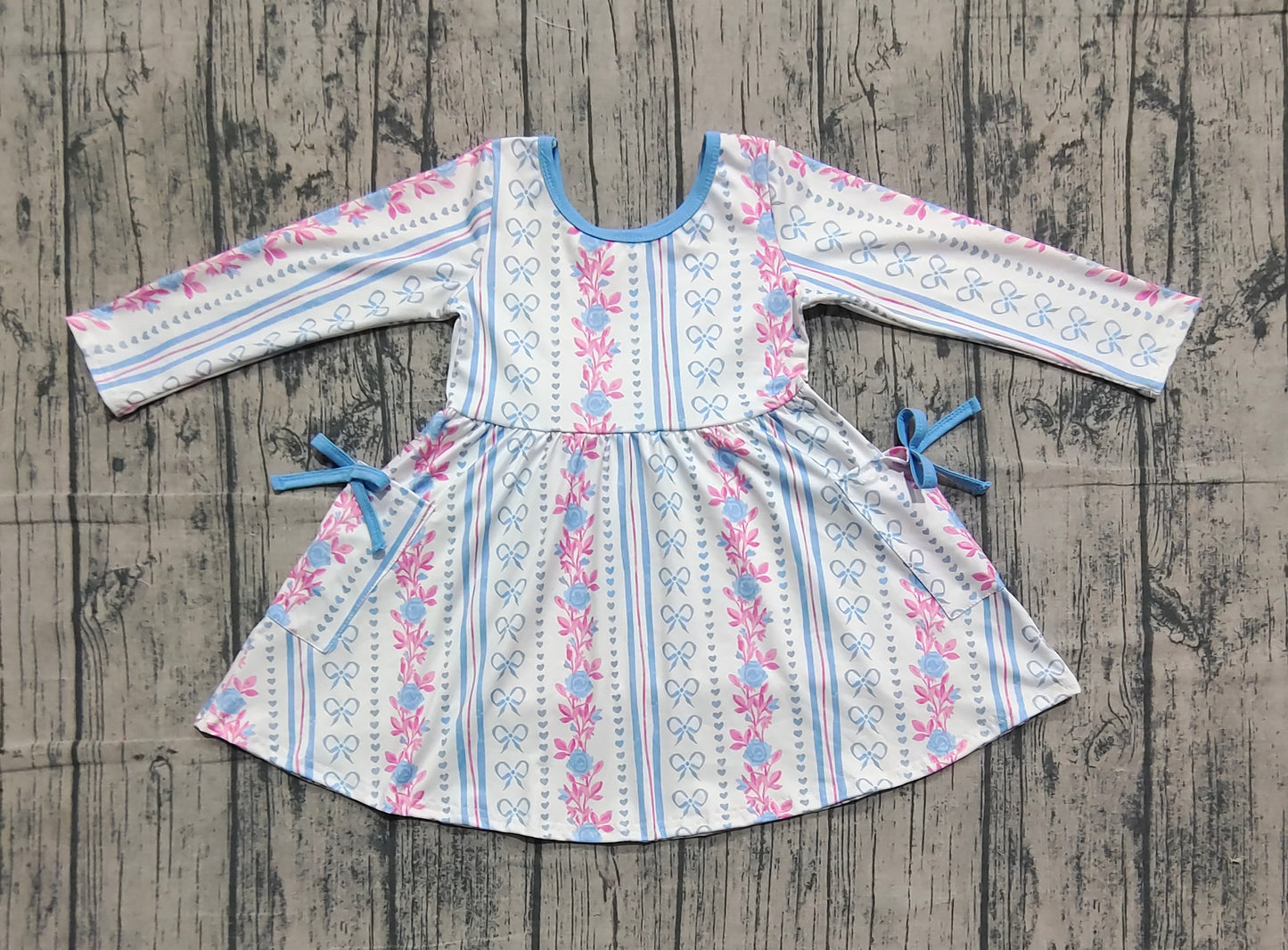 GLD142 bow flowers girl dress 202511 preorder