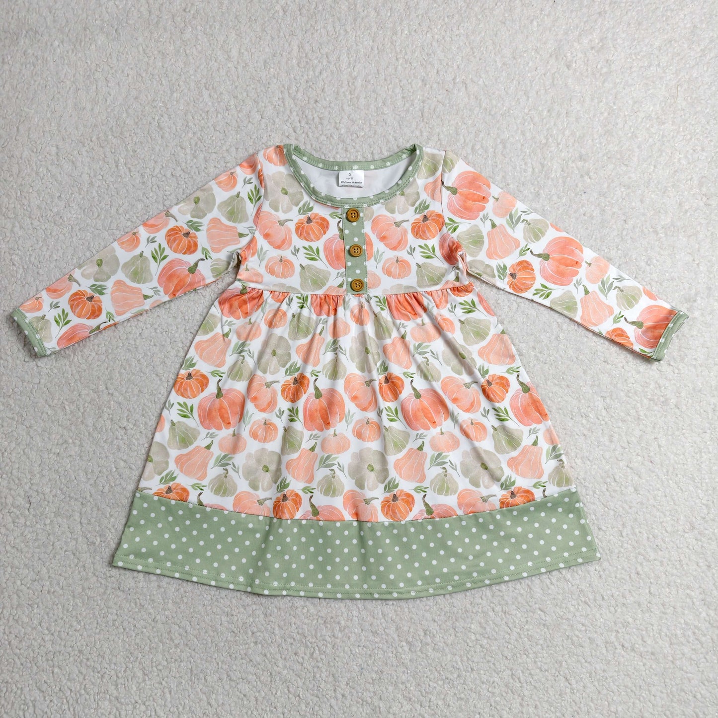 GLD1626 PUMPKIN Halloween girl dress 202607 RTS