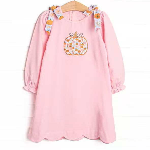 GLD1642 Halloween pumpkin western girl dress RTS 202619 preorder