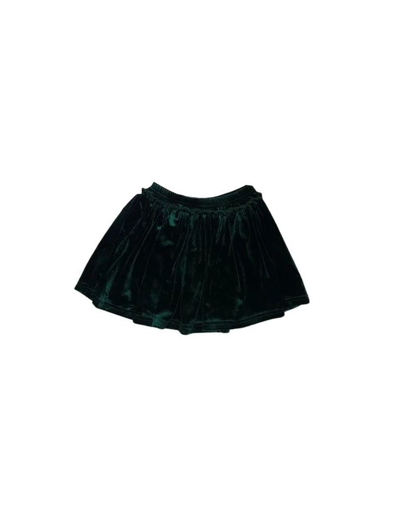 GLK0015 girl velvet green skirt 20230616 preorder