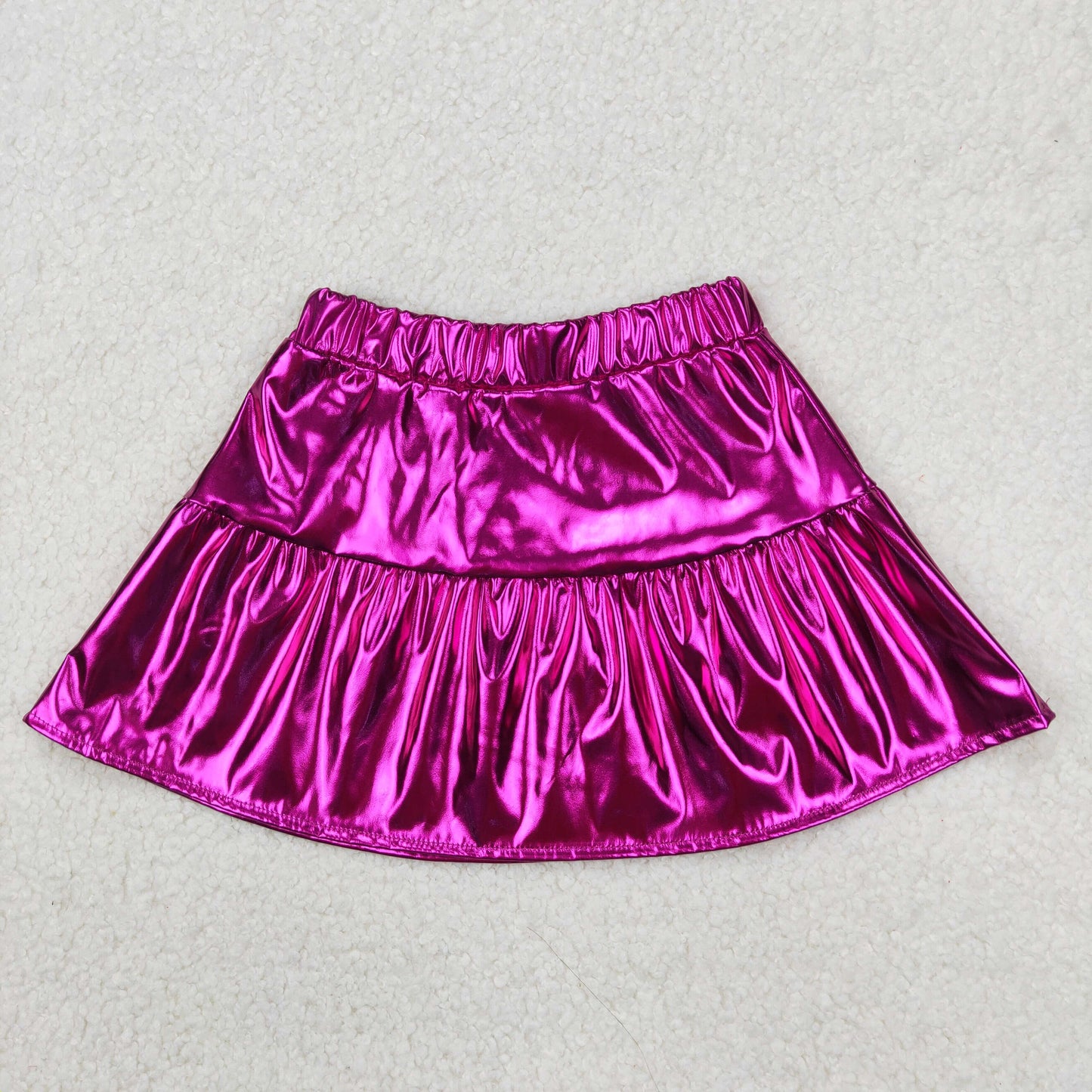 GLK0039 western hot pink skirt glitter sparkling girl shorts 202503 RTS