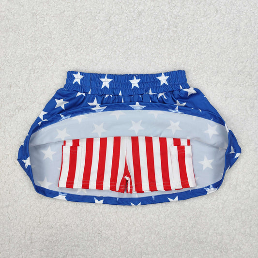 GLK0051 4th July star shorts girl skirt 202503 RTS