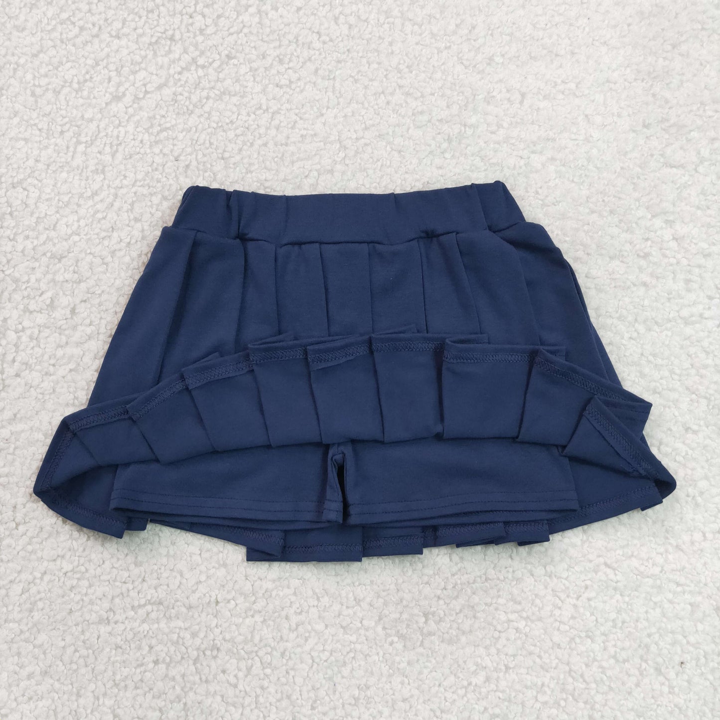 GLK0108 solid cotton dark blue girl kids shorts skirt 202507 rts