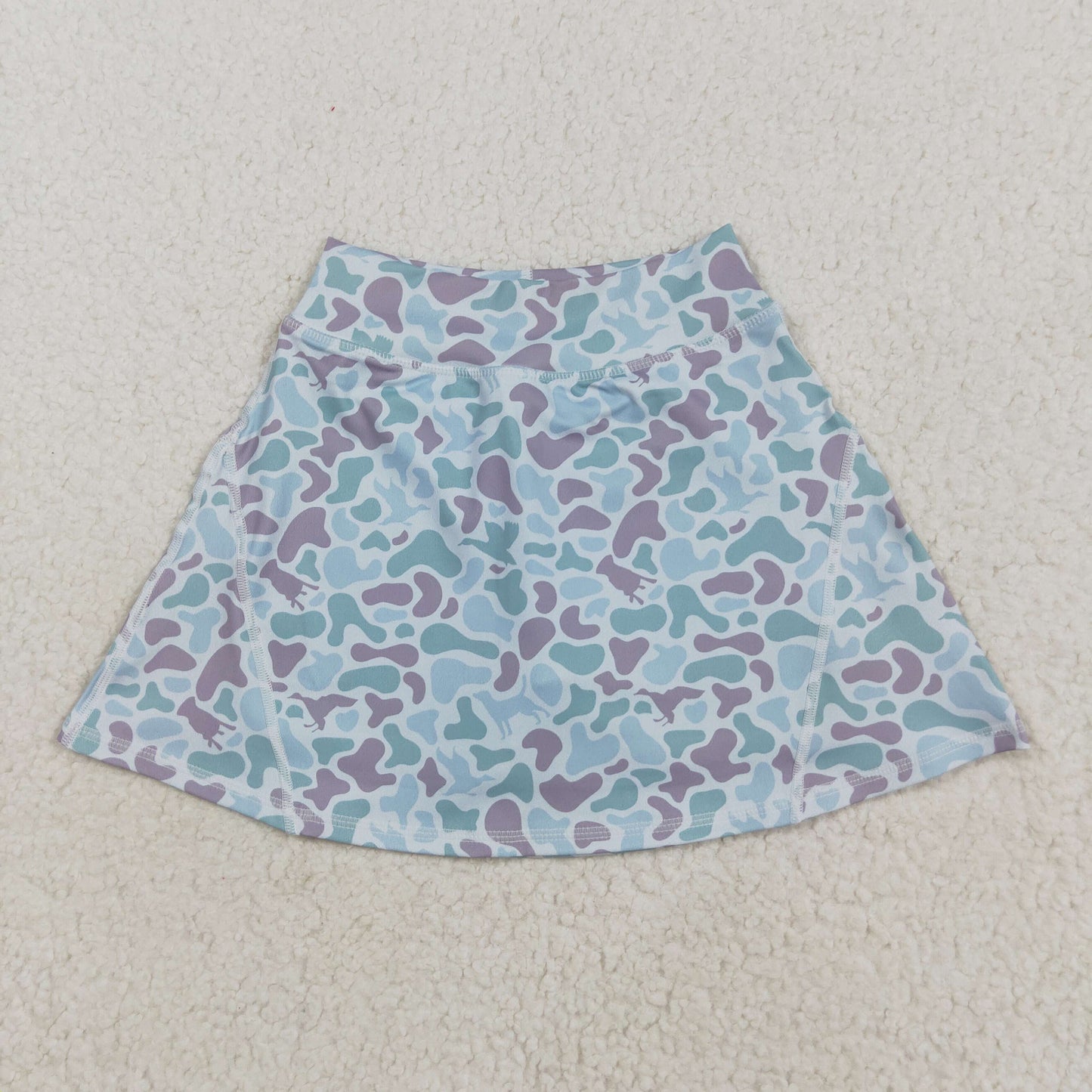 GLK0128 camo yoga kaki girl kids shorts skirt 202508 RTS