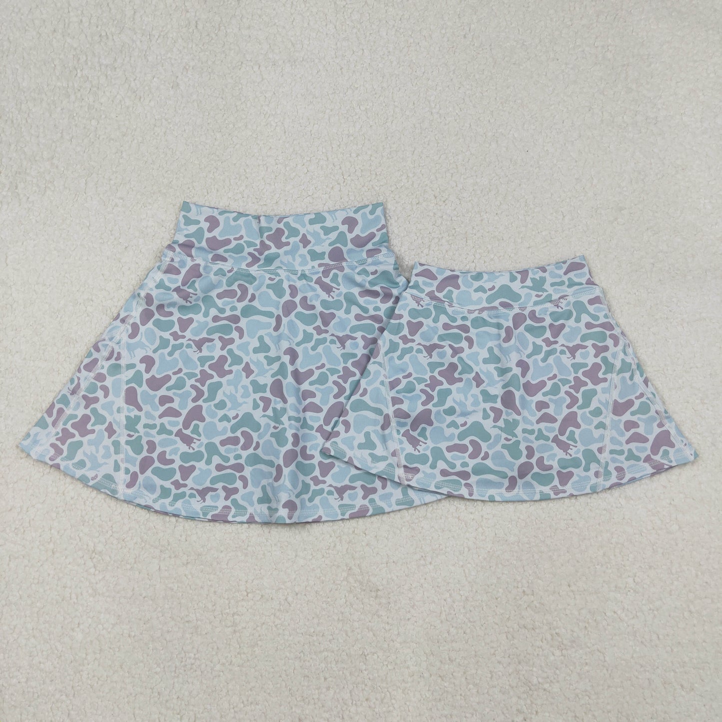 GLK0128 camo yoga girl kids shorts skirt 202509 RTS