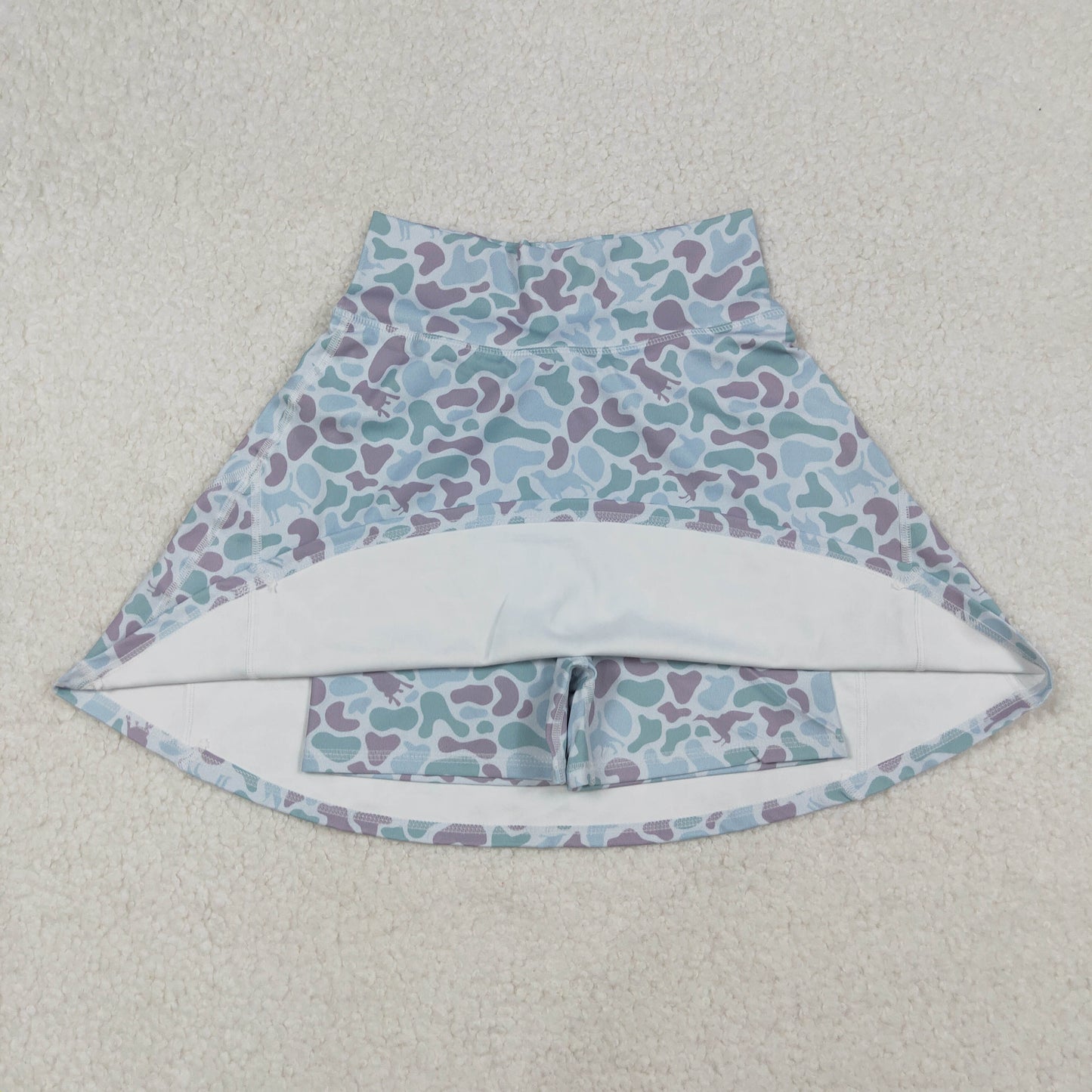 GLK0128 camo yoga girl kids shorts skirt 202509 RTS